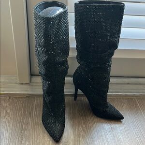Jessica Simpson Black Rhinestone Women's Boots